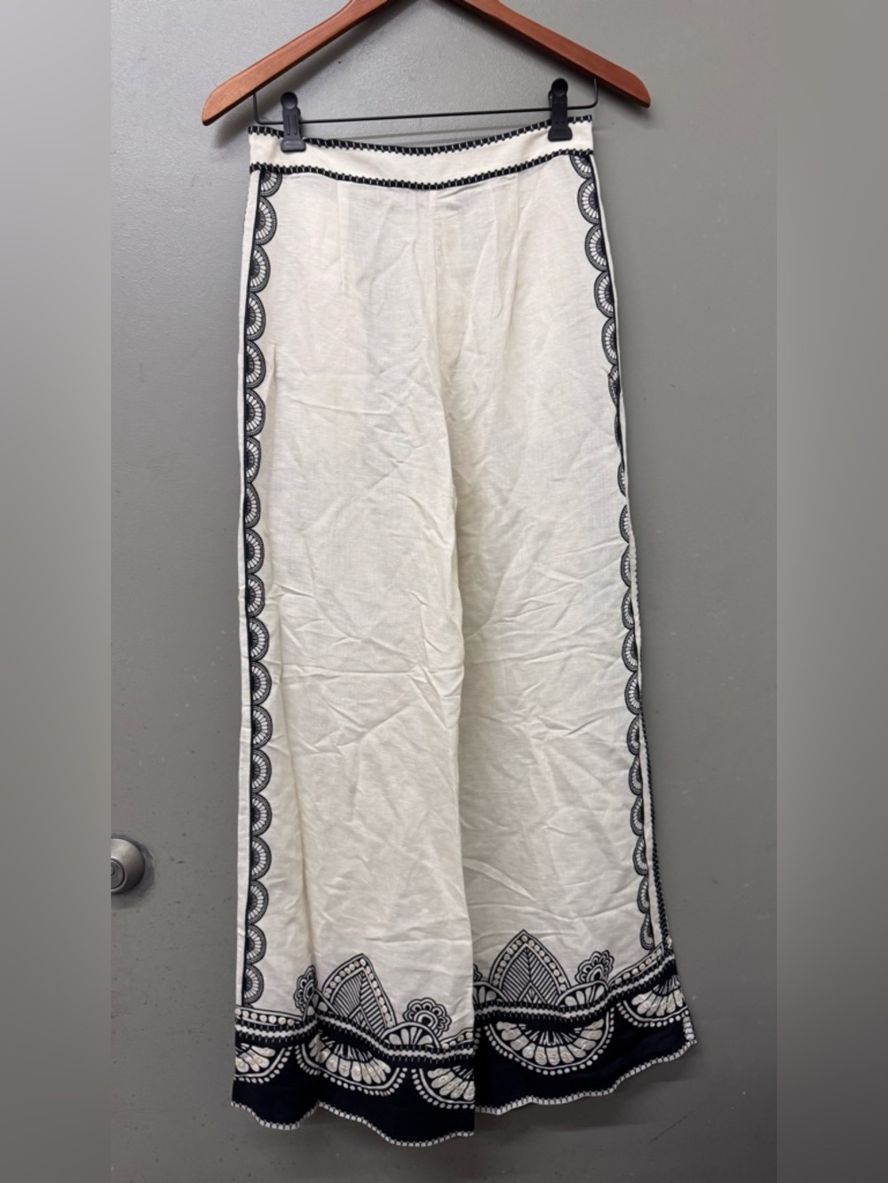 NWT Scarlett Poppies Sierra Trouser Ivory Tailored Pants Women Size Small New - Picture 7 of 9